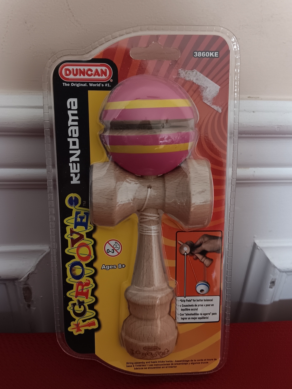 Duncan Kendama with Pink and Yellow Striped Ball